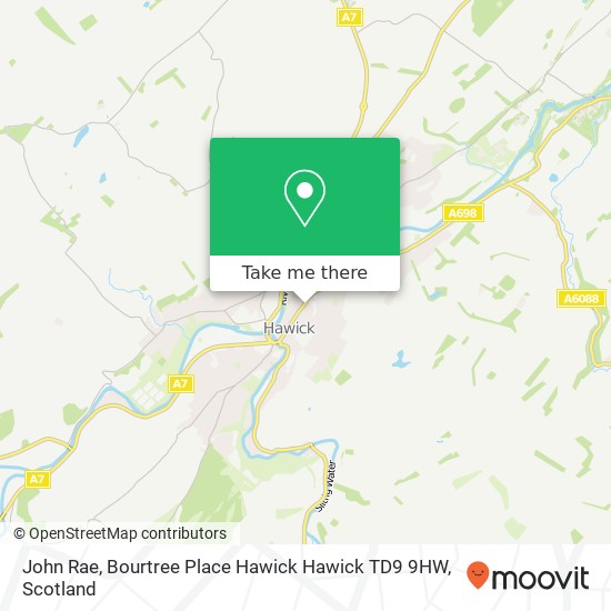 John Rae, Bourtree Place Hawick Hawick TD9 9HW map