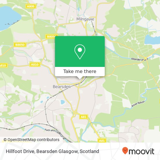 Hillfoot Drive, Bearsden Glasgow map