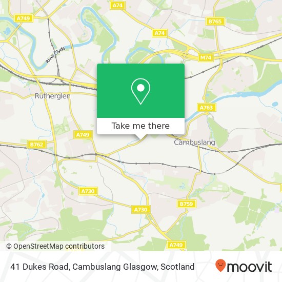 41 Dukes Road, Cambuslang Glasgow map