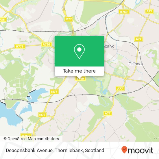 Deaconsbank Avenue, Thornliebank map