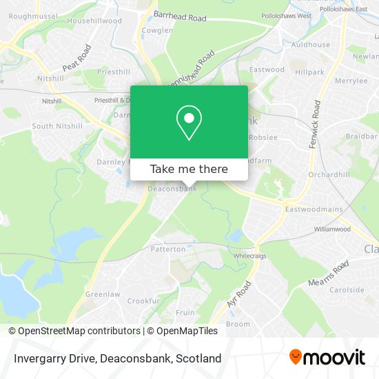 Invergarry Drive, Deaconsbank map