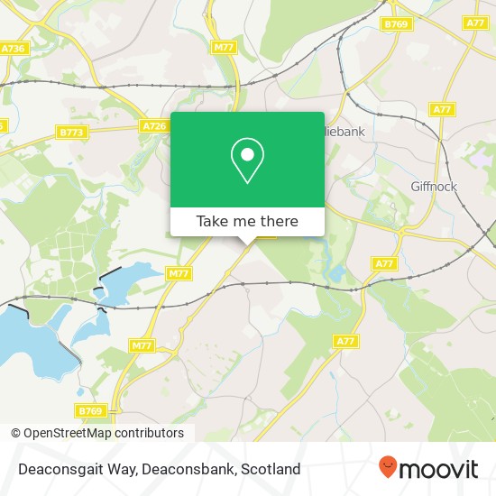 Deaconsgait Way, Deaconsbank map
