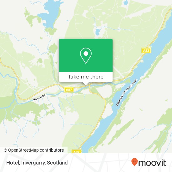 Hotel, Invergarry map