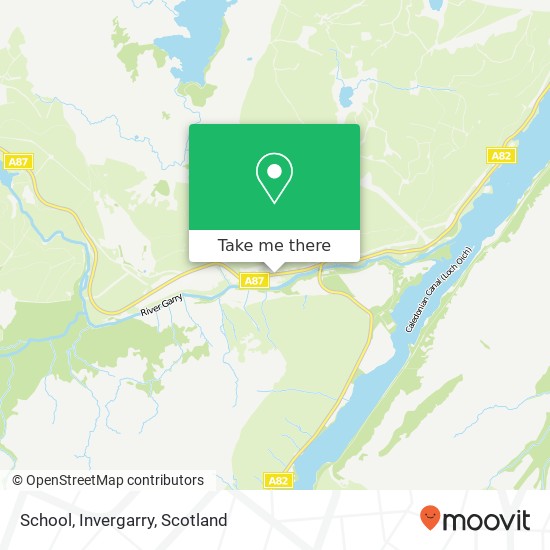 School, Invergarry map