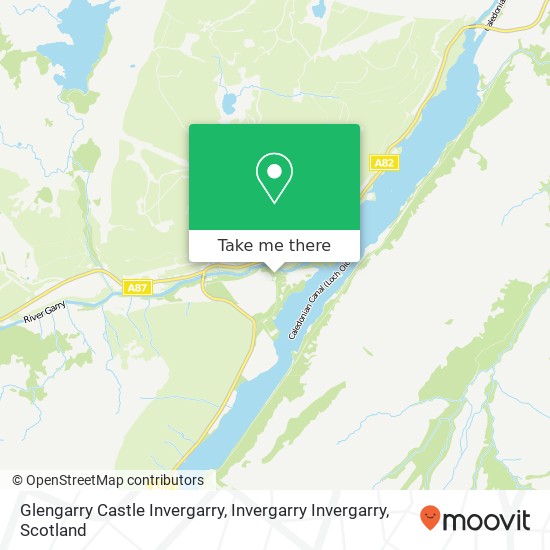 Glengarry Castle Invergarry, Invergarry Invergarry map