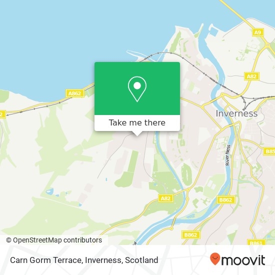 Carn Gorm Terrace, Inverness map