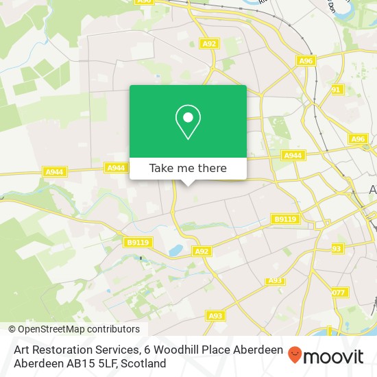 Art Restoration Services, 6 Woodhill Place Aberdeen Aberdeen AB15 5LF map