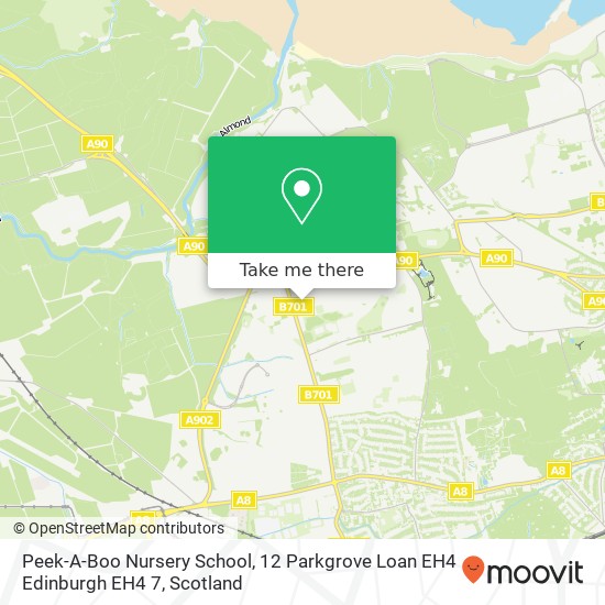 Peek-A-Boo Nursery School, 12 Parkgrove Loan EH4 Edinburgh EH4 7 map