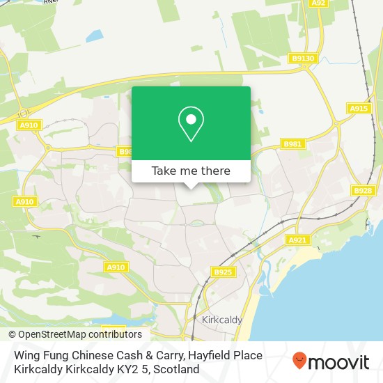 Wing Fung Chinese Cash & Carry, Hayfield Place Kirkcaldy Kirkcaldy KY2 5 map