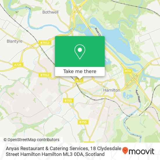 Anyas Restaurant & Catering Services, 18 Clydesdale Street Hamilton Hamilton ML3 0DA map