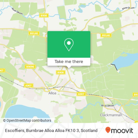 Escoffiers, Burnbrae Alloa Alloa FK10 3 map