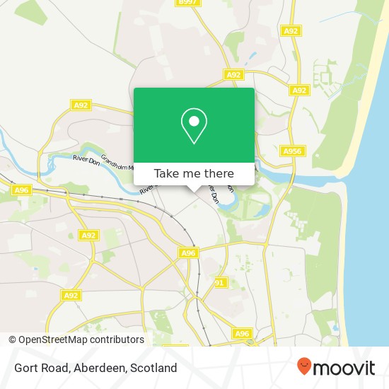 Gort Road, Aberdeen map