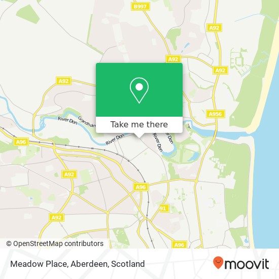 Meadow Place, Aberdeen map