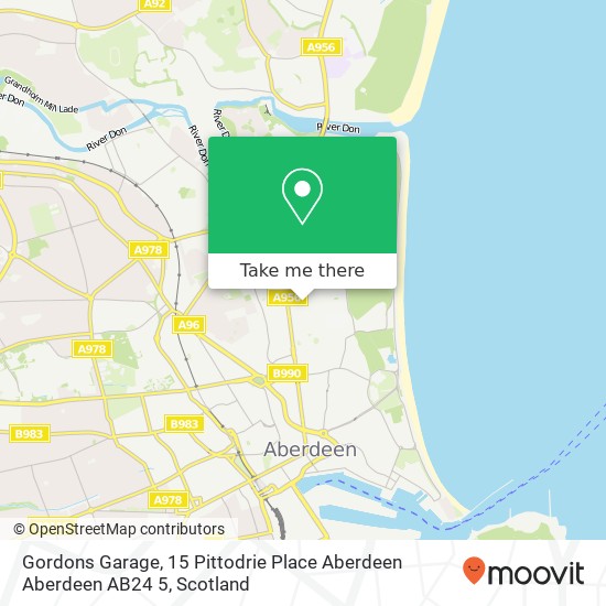 Gordons Garage, 15 Pittodrie Place Aberdeen Aberdeen AB24 5 map