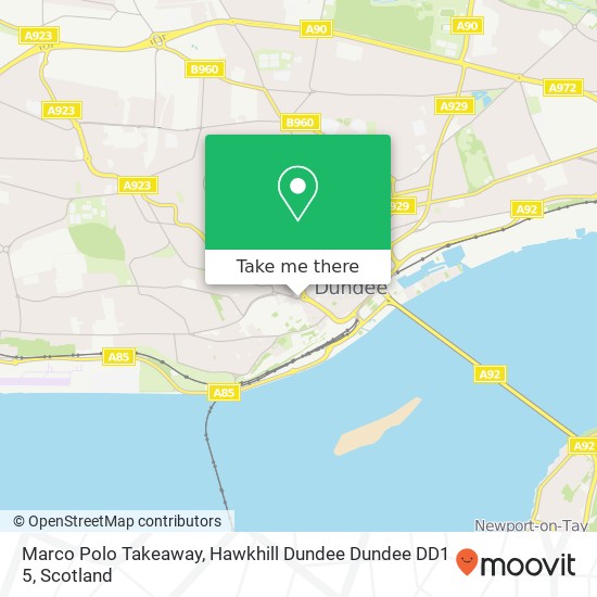 Marco Polo Takeaway, Hawkhill Dundee Dundee DD1 5 map