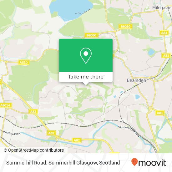 Summerhill Road, Summerhill Glasgow map