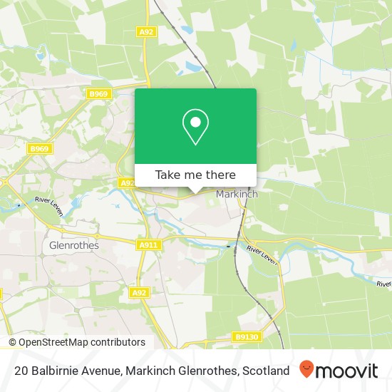 20 Balbirnie Avenue, Markinch Glenrothes map