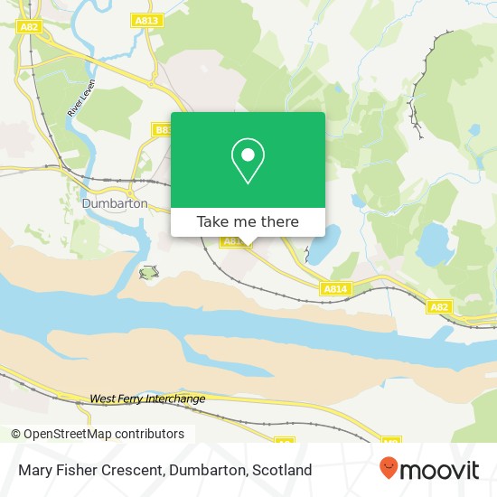 Mary Fisher Crescent, Dumbarton map