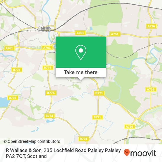 R Wallace & Son, 235 Lochfield Road Paisley Paisley PA2 7QT map