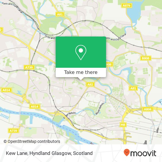Kew Lane, Hyndland Glasgow map