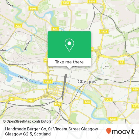 Handmade Burger Co, St Vincent Street Glasgow Glasgow G2 5 map