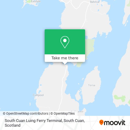 South Cuan Luing Ferry Terminal, South Cuan map