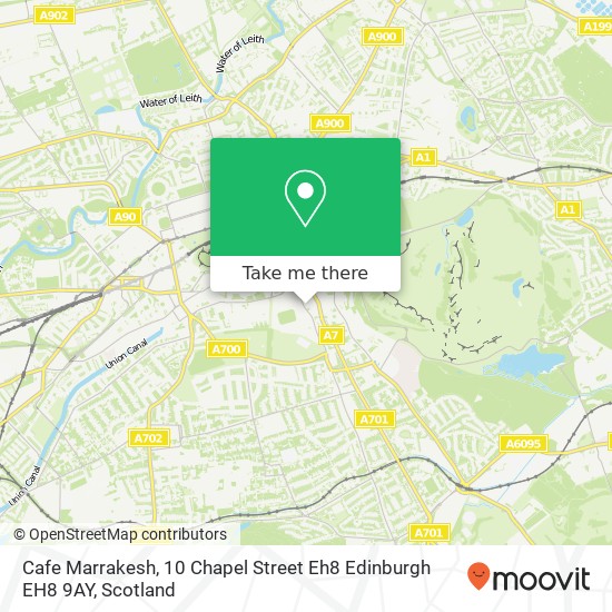 Cafe Marrakesh, 10 Chapel Street Eh8 Edinburgh EH8 9AY map