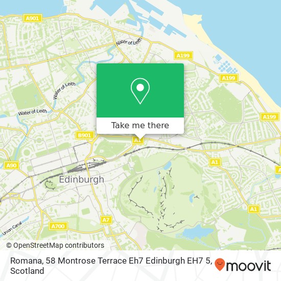 Romana, 58 Montrose Terrace Eh7 Edinburgh EH7 5 map