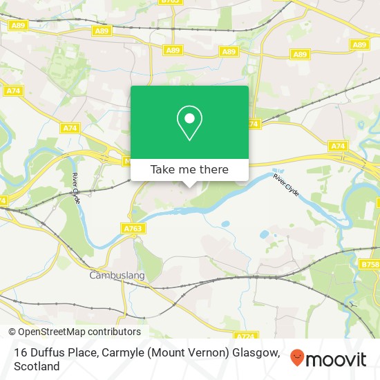 16 Duffus Place, Carmyle (Mount Vernon) Glasgow map