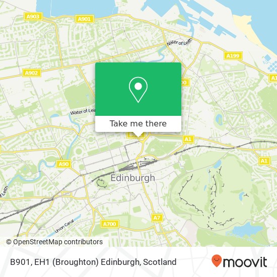 B901, EH1 (Broughton) Edinburgh map