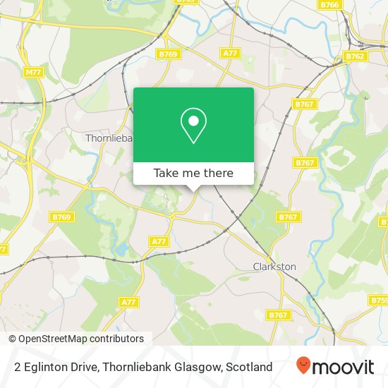 2 Eglinton Drive, Thornliebank Glasgow map