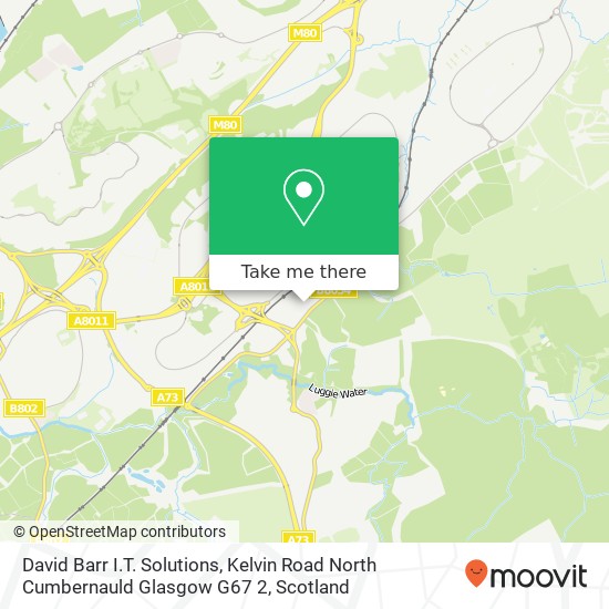 David Barr I.T. Solutions, Kelvin Road North Cumbernauld Glasgow G67 2 map