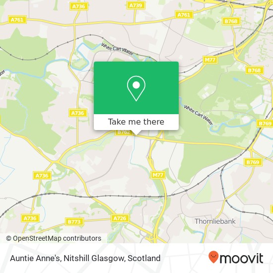 Auntie Anne's, Nitshill Glasgow map