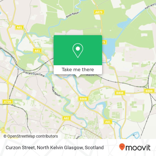 Curzon Street, North Kelvin Glasgow map