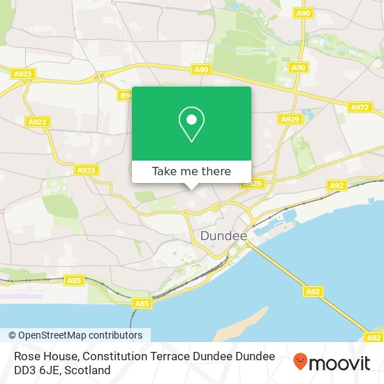 Rose House, Constitution Terrace Dundee Dundee DD3 6JE map