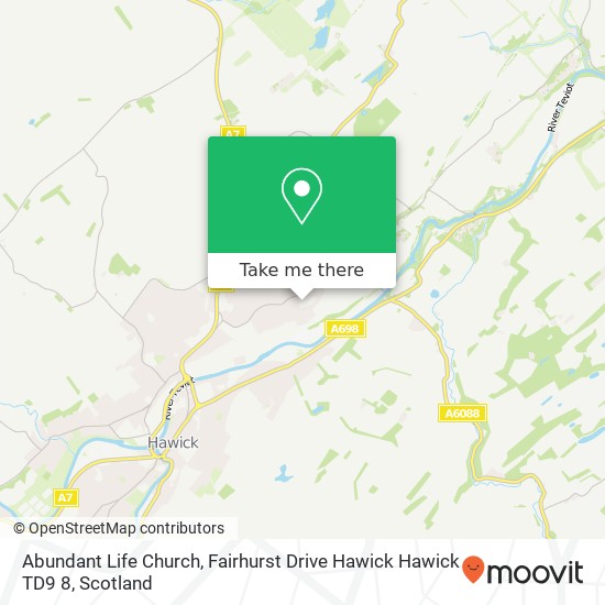 Abundant Life Church, Fairhurst Drive Hawick Hawick TD9 8 map