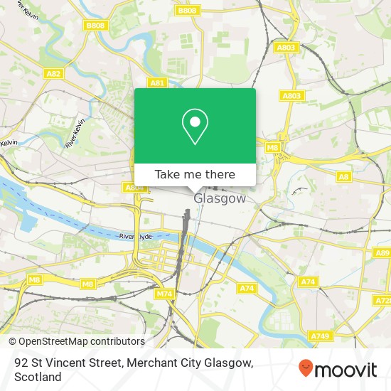 92 St Vincent Street, Merchant City Glasgow map