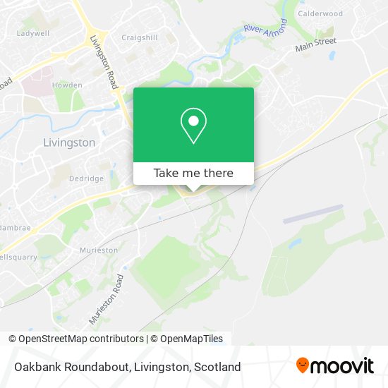 Oakbank Roundabout, Livingston map