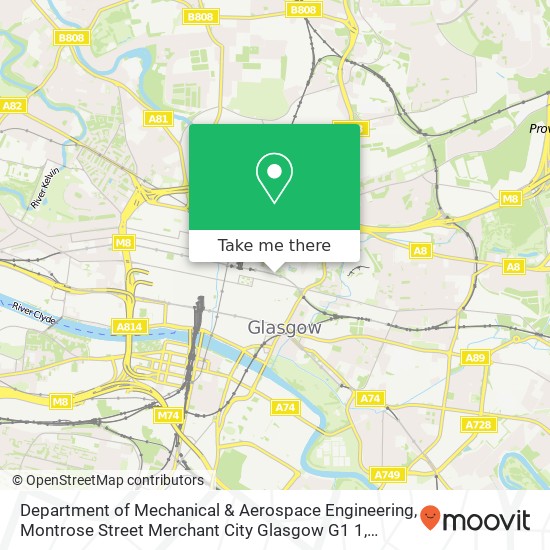 Department of Mechanical & Aerospace Engineering, Montrose Street Merchant City Glasgow G1 1 map