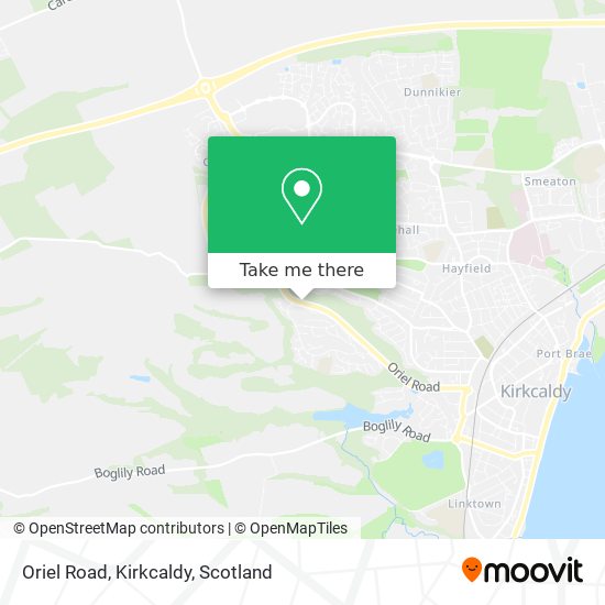 Oriel Road, Kirkcaldy map