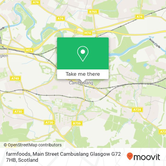 farmfoods, Main Street Cambuslang Glasgow G72 7HB map