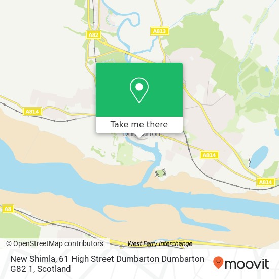 New Shimla, 61 High Street Dumbarton Dumbarton G82 1 map