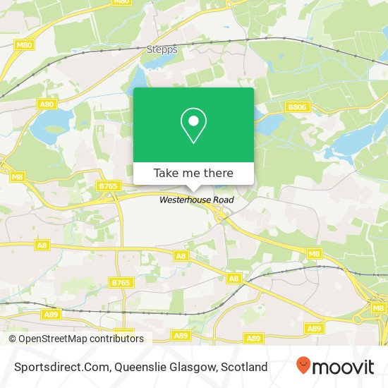 Sportsdirect.Com, Queenslie Glasgow map