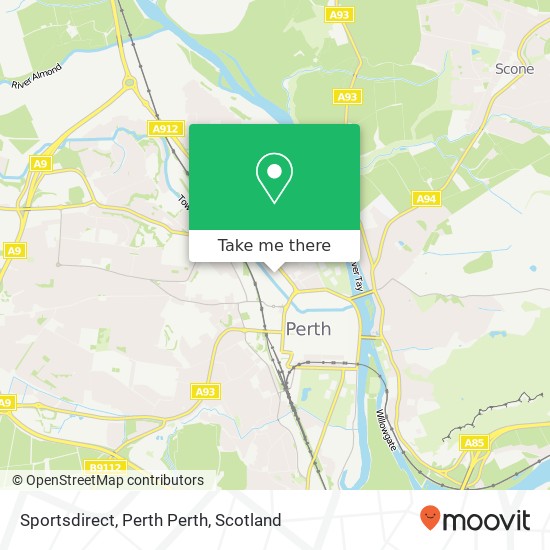 Sportsdirect, Perth Perth map