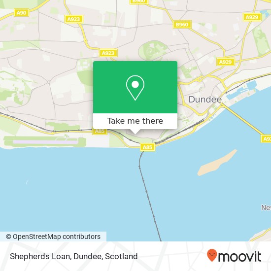 Shepherds Loan, Dundee map