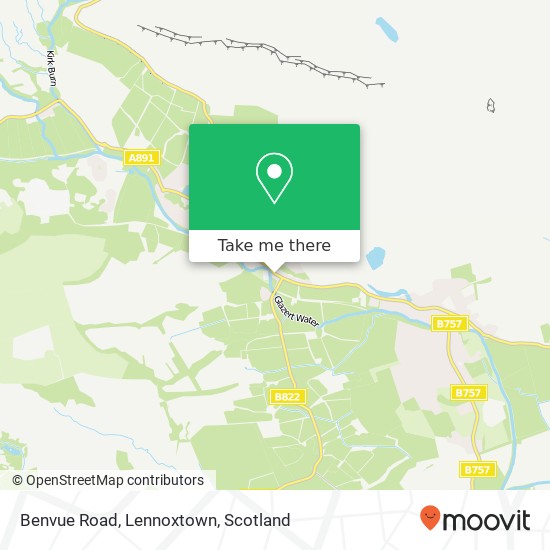 Benvue Road, Lennoxtown map