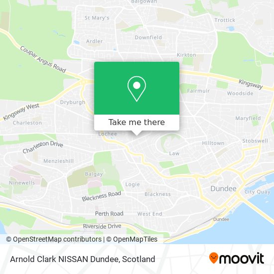 Arnold Clark NISSAN Dundee map