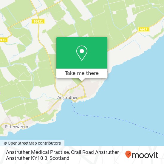 Anstruther Medical Practise, Crail Road Anstruther Anstruther KY10 3 map