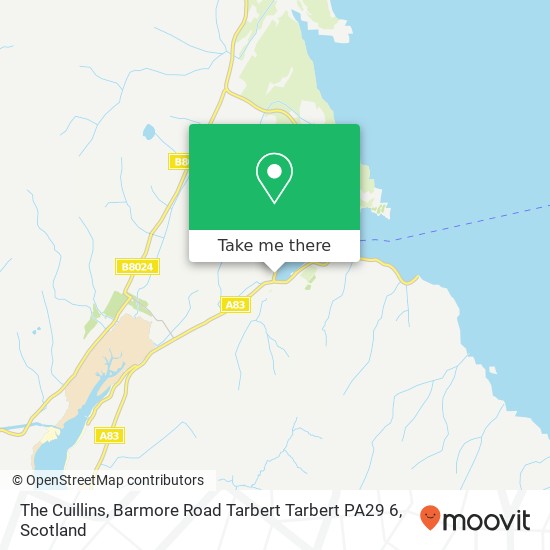 The Cuillins, Barmore Road Tarbert Tarbert PA29 6 map