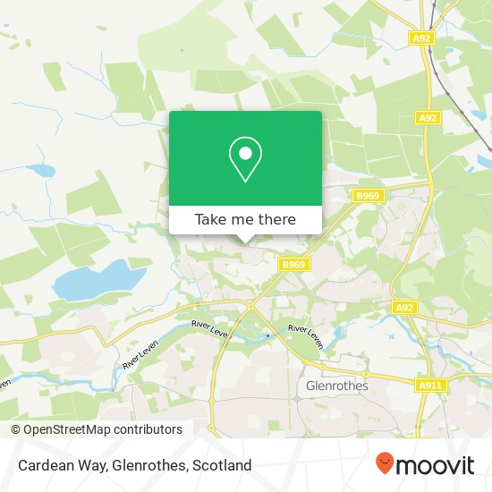 Cardean Way, Glenrothes map